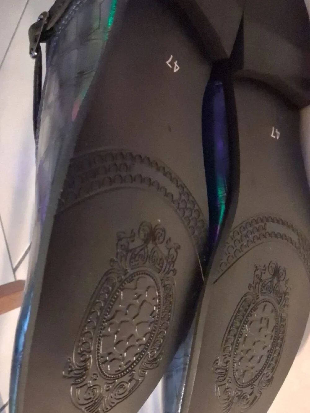 CROCS Black Croc-Embossed Slip-On Loafers